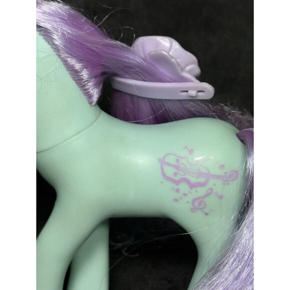 80’s Hasbro My Little Pony Daisy Dancer W/ Hair Clip - Violin And Music - Picture 6 of 8